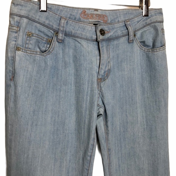 Carmar distressed light wash flare leg jean - Picture 3 of 7